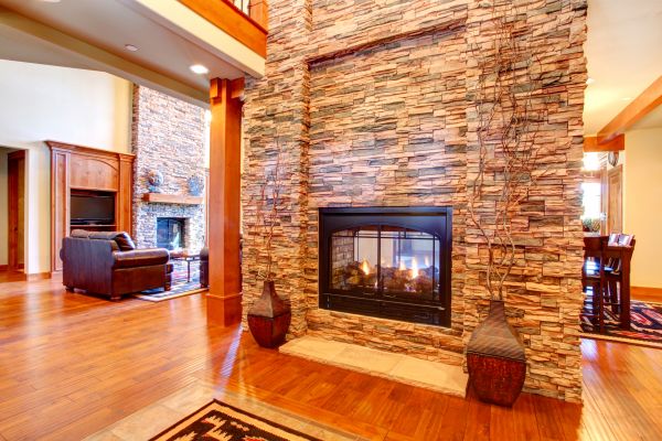 Stone Hearth Installation in Las Vegas