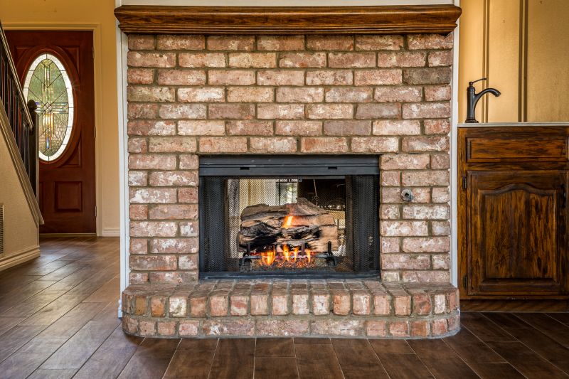 Completed Brick Fireplace